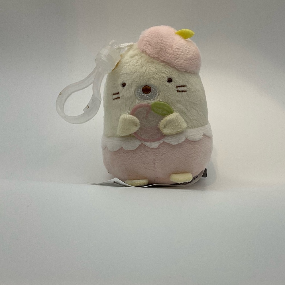 Sumikko Gurashi Neko Peach Plush Keychain